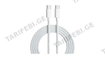 Apple ორიგინალი USB-C to USB-C 60W დაწნული კაბელი