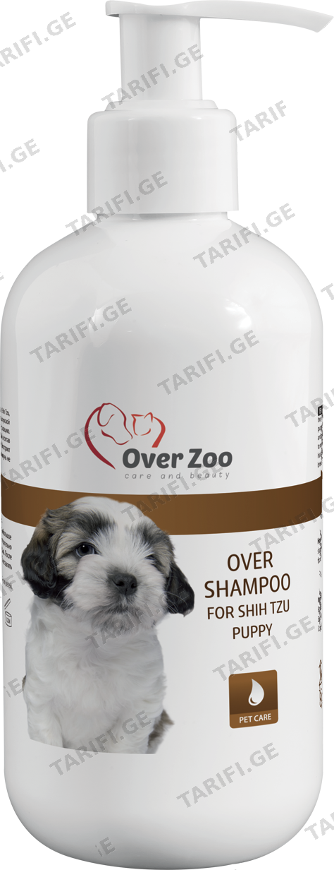 შამპუნი გრძელბეწვიანი ლეკვებისათვის Over Zoo 250ml (პოლ) - შიცუ