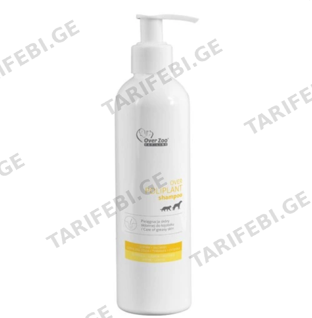 შამპუნი ცხიმიანი კანისა და ბეწვისთვის Over Zoo 250ml