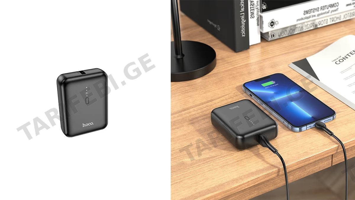 HOCO J96 mini Power Bank 5000mAh შავი (1338)