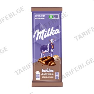 შოკოლადის ფილა მილკა კაპუჩინო 97გრ