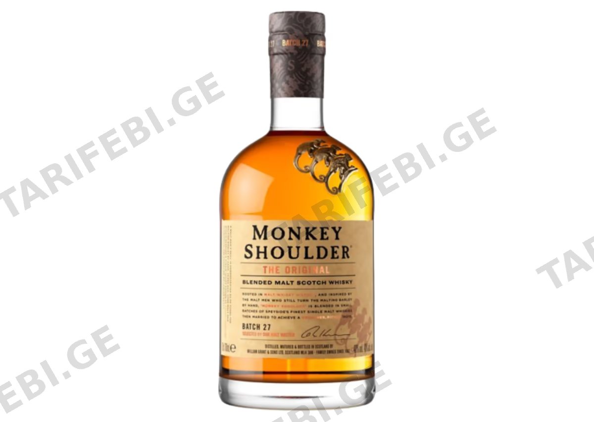 ერთალაოიანი შოტლანდიური ვისკი Monkey Shoulder - 0.7L