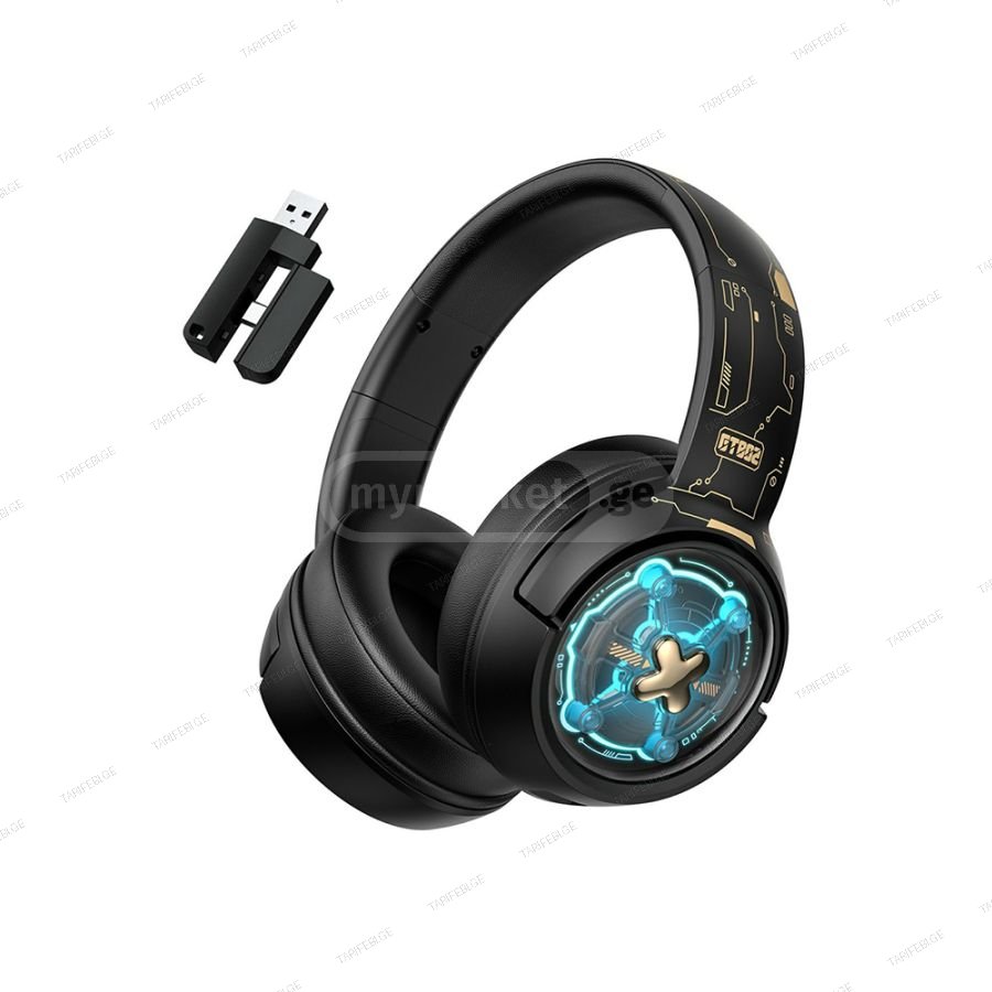 Onikuma GT802 Tri-Mode RGB Gaming Headset Black (2.4G Wirele