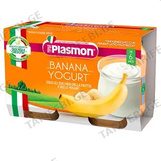 პლასმონი - იოგურტი ბანანით /6თვ+/ 120გრ #2 5056 Plasmon Yogurt Banana 2x120 gr