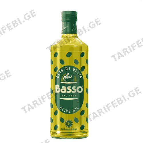 ზეთი ზეითუნის რაფინირებული + ცივი დაწურვა /Basso/ 1ლ