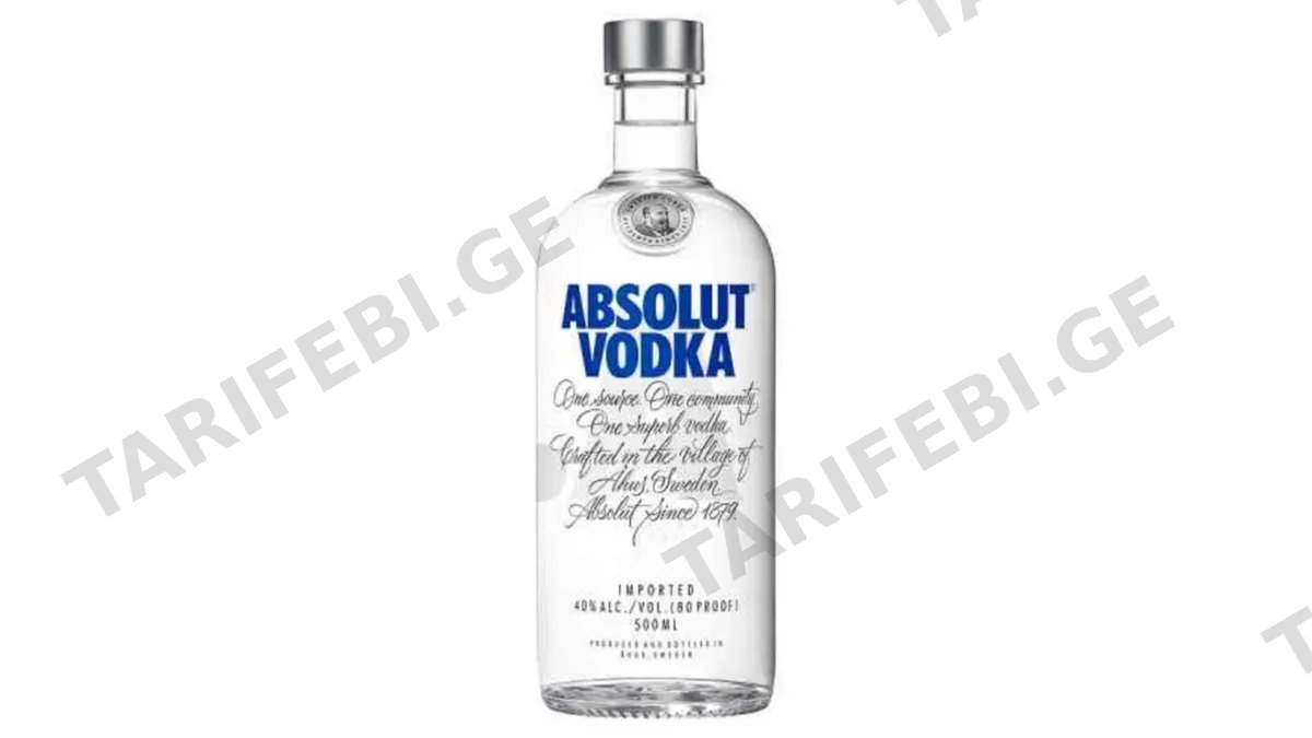 ABSOLUT BLUE-არაყი "აბსოლუტი, ბლუ" 40% 0.5ლ