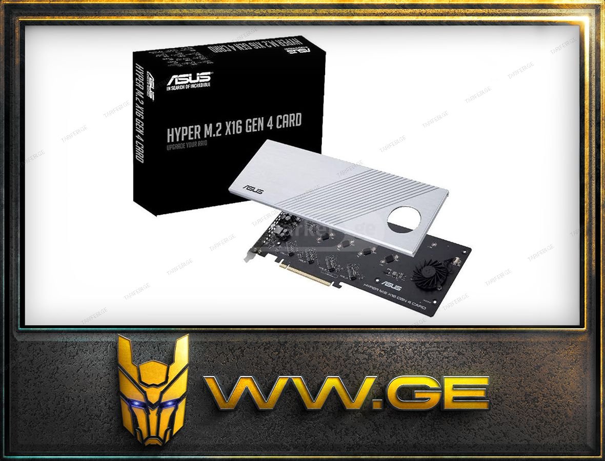 ✅ახალი✅ASUS Hyper M.2 X16 PCIe 4.0 X4 supports 4 NVMe M.2✅