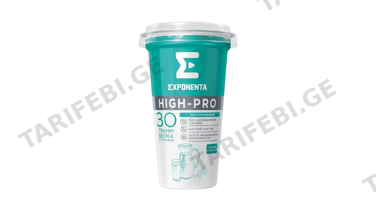 პროტეინ სასმელი "EXPONENTA" High Pro Natural 250გ