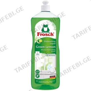FROSCH ჭურჭლის სარეცხი სითხე ლიმონი1000 მლ (ფროში)