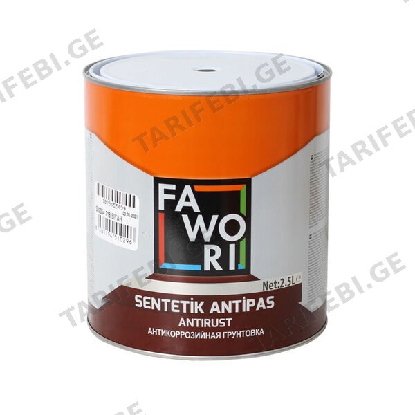 2,5ლ ანტიკოროზიული საღებავი შავი FWR ANT.S02054 718 SIYAH 2.5LT