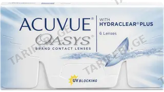 კონტაქტური ლინზა -5.75 Acuvue Oasys Hydraclear Plus ორკვირიანი (1 ცალი)