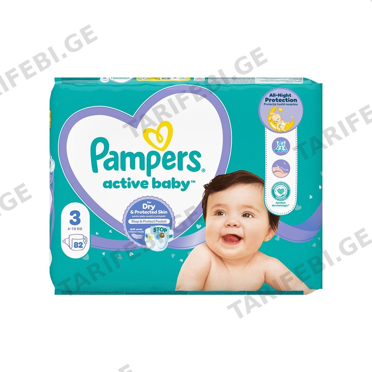 პამპერსი - Pampers 6-10 კგ 82 ცალი 5085/8175