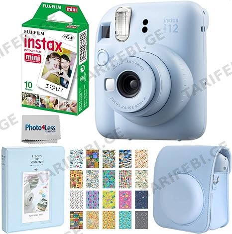 ფოტოაპარატი Instax Mini 12 pastel blue Bundle Box