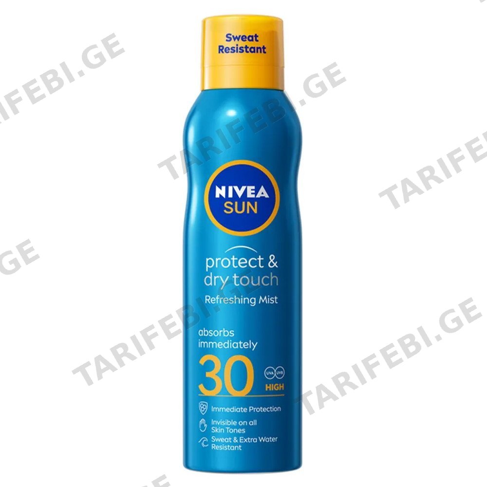 NIVEA მზისგან დამცავი სპრეი დაცვა SPF30 200 მლ (ნივეა)