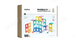 Colorful Magnetic Tiles – Marble Run 100PCS — „მაგნიტური კონსტრუქტორი ბურთის ტრასით“