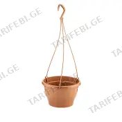 პლასტმასის ქოთანი საკიდით ყავისფერი RK04 4.5lt.