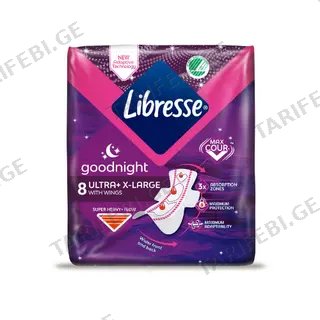 ლიბრესი - Inv goodnight X-Large ულტრა ღამის /6წვ/  #8 8304 Libres - INV Night / 6 min / 8304/8281 # 8