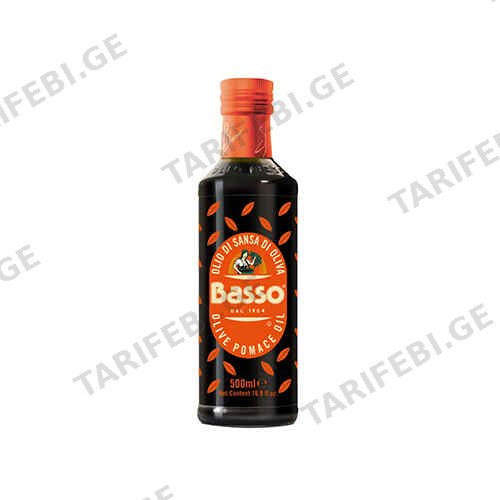 ზეთი ზეითუნის მეორადი დაწურვის /Basso/ 500მლ