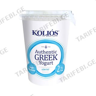 ბერძნული იოგურტი/ kolios/ 2%/ 6*500 გ