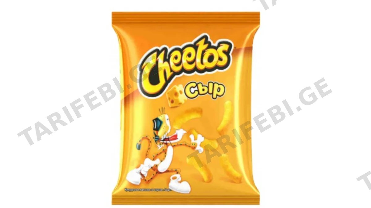 "Cheetos"- სიმინდის ჩხირები ყველით 16*85 გრ