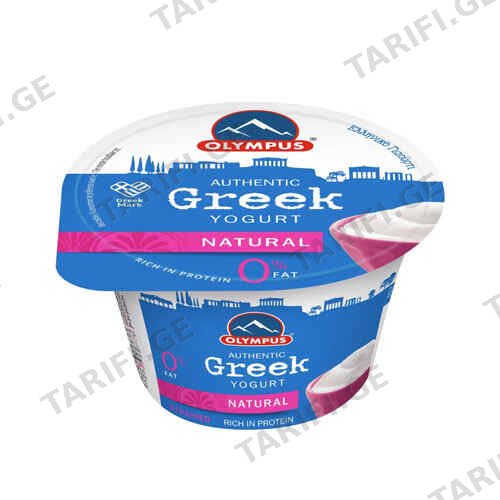 ბერძნული იოგურტი ნატურალური 0% /Olympus/150 გრ