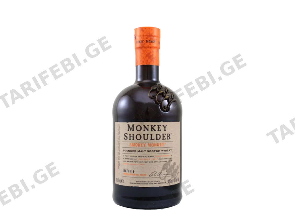 ერთალაოიანი შოტლანდიური ვისკი Monkey Shoulder Smokey Monkey - 0.7L