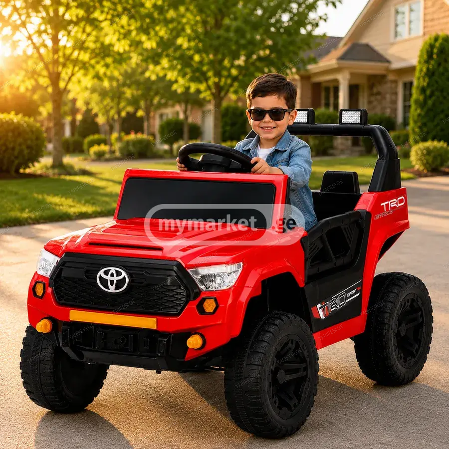 საბავშვო ელექტრო მანქანა TOYOTA GM-501-RED (2 ძრავა, 12V)