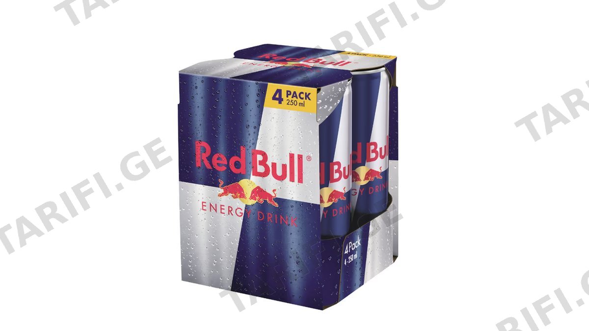 Red Bull ენერგეტიკული სასმელი 4-Pack 1ლ