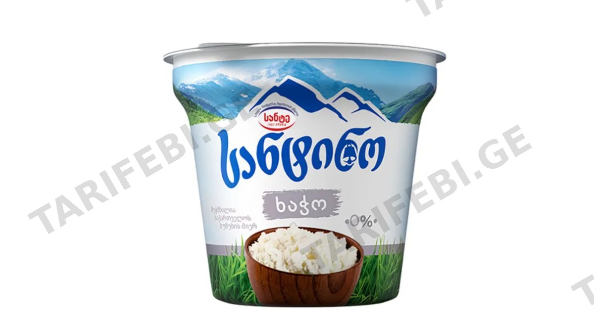 სანტინო ხაჭო 0% 180 გ.