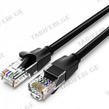 VENTION IBEBI Cat.6 UTP Patch Cable 3M Black ქსელის კაბელი