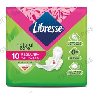 ლიბრესი - ნატურალ ქეა ულტრა ნორმალი /4წვ/  #10 3300 Libresse natural qea ultra normal #10