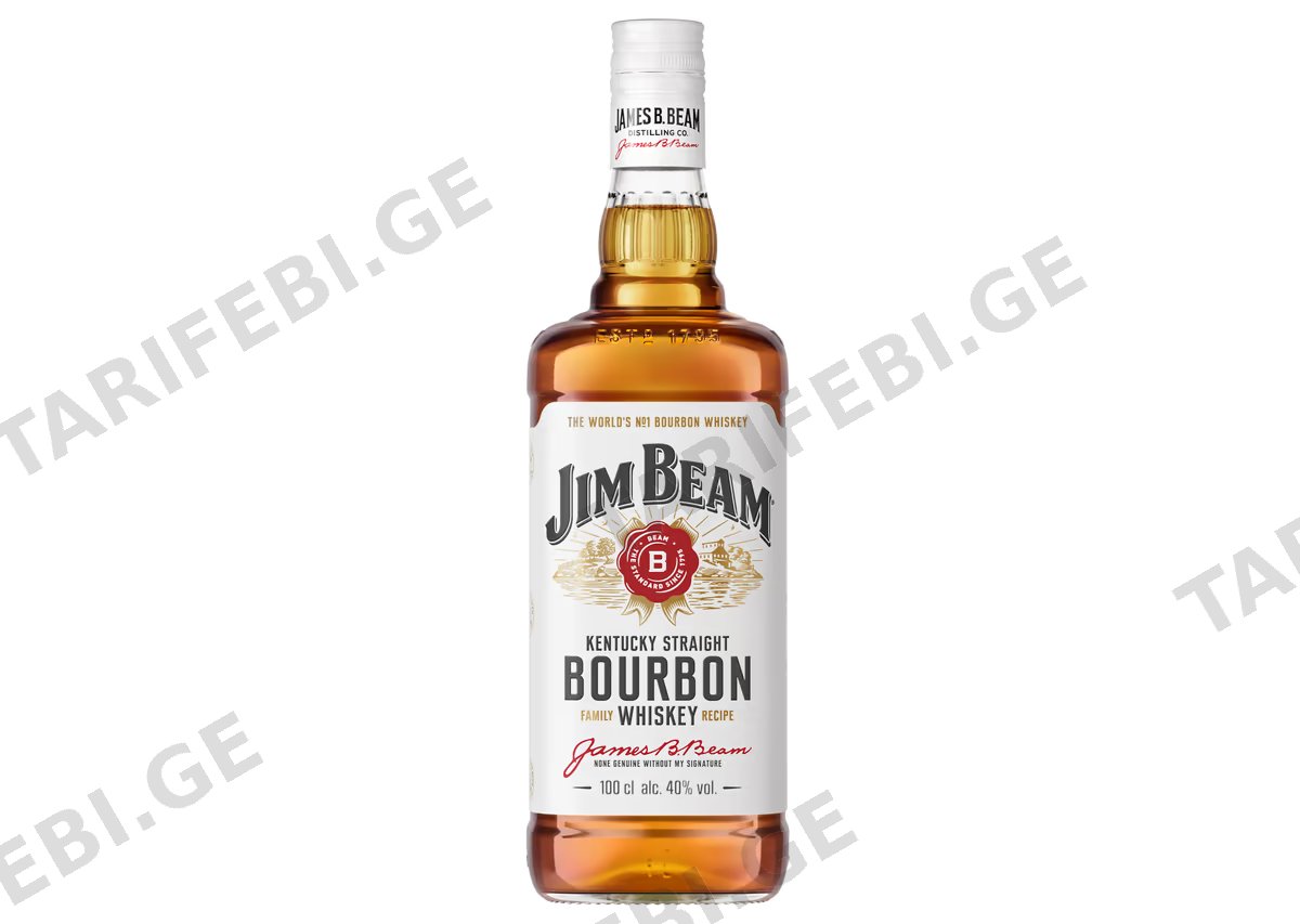 ბურბონი Jim Beam. თეთრი - 1L
