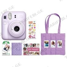 Fujifilm Instax Mini 12 Instant Camera Bundle Lilac Purple პოლაროიდის ფოტოაპარატის ნაკრები