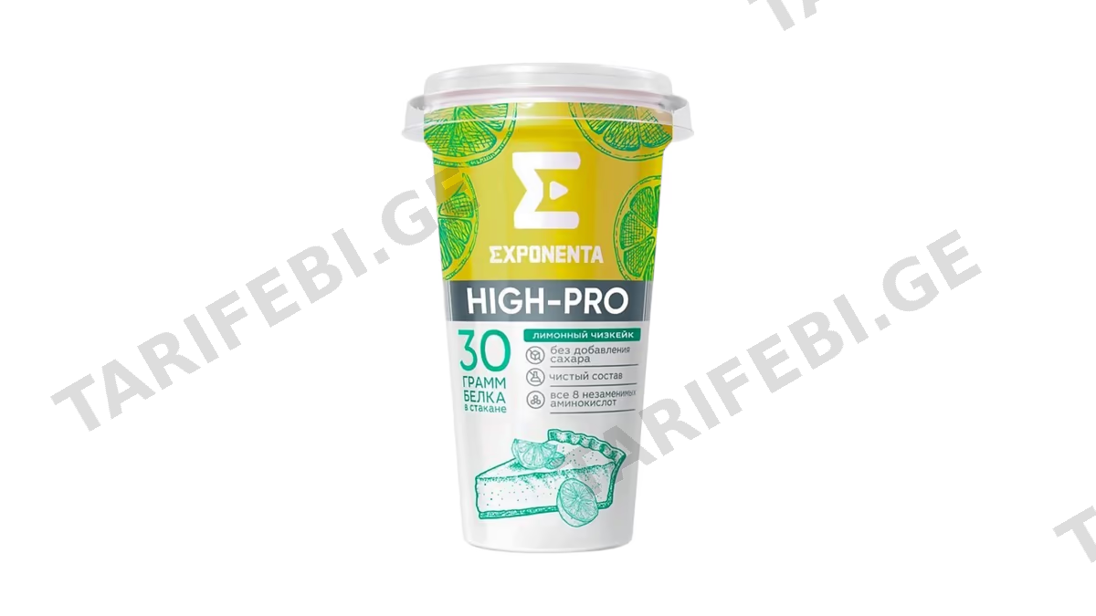 პროტეინ სასმელი "EXPONENTA" High Pro ლიმონის ჩიზქეიქი 250გ