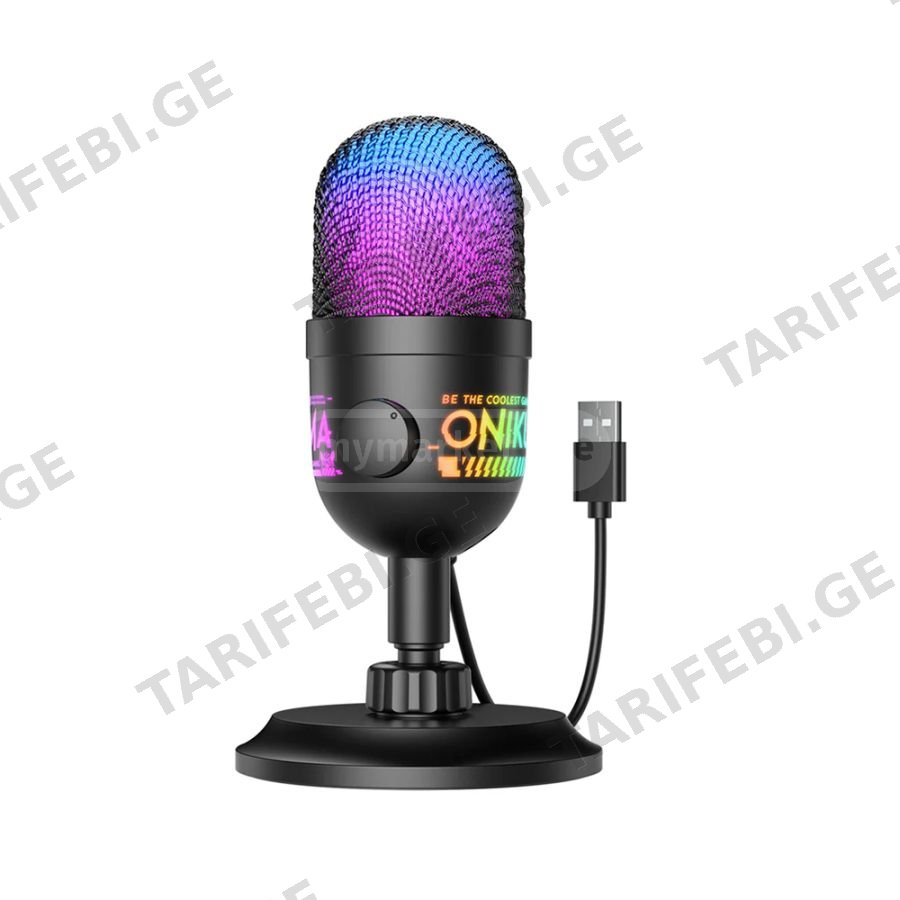 ONIKUMA M930 Studio RGB Microphone with 48KHz Capture & Smar