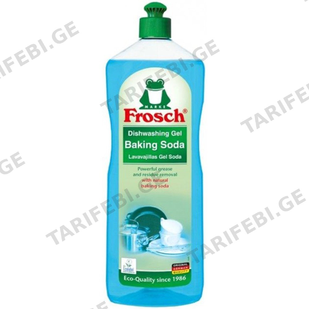 FROSCH ჭურჭლის სარეცხი სითხე სოდით 1 ლ (ფროში)