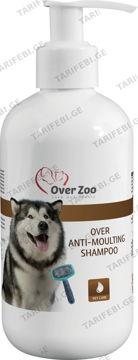 ბეწვის ცვენის საწინააღმდეგო შამპუნი Over Zoo 250ml (ძაღლი)