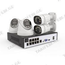 Tuya ICAM 4MP IP POE 4 კამერიანი სისტემა