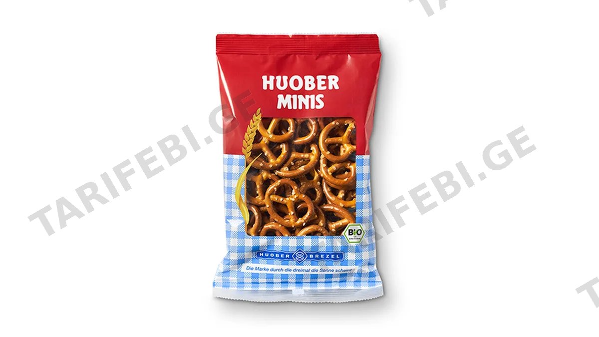 კრეკერი /Huober Brezel/ ორგანული "Pretzel" მინი 003016 /20*40 გრ