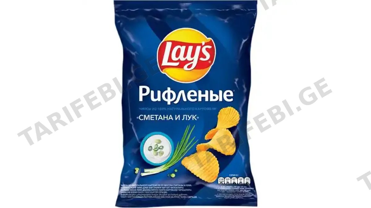 "ლეისი"- კარტოფილის ჩიფსი არაჟანი და ხახვი 19*140 გრ