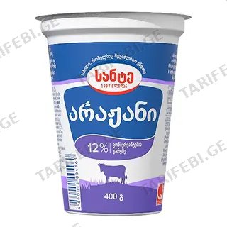 სანტე არაჟანი ნაღებით 12% 400 გრ