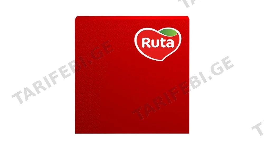 Ruta ხელსახოცი წითელი 3 ფენიანი 20ც