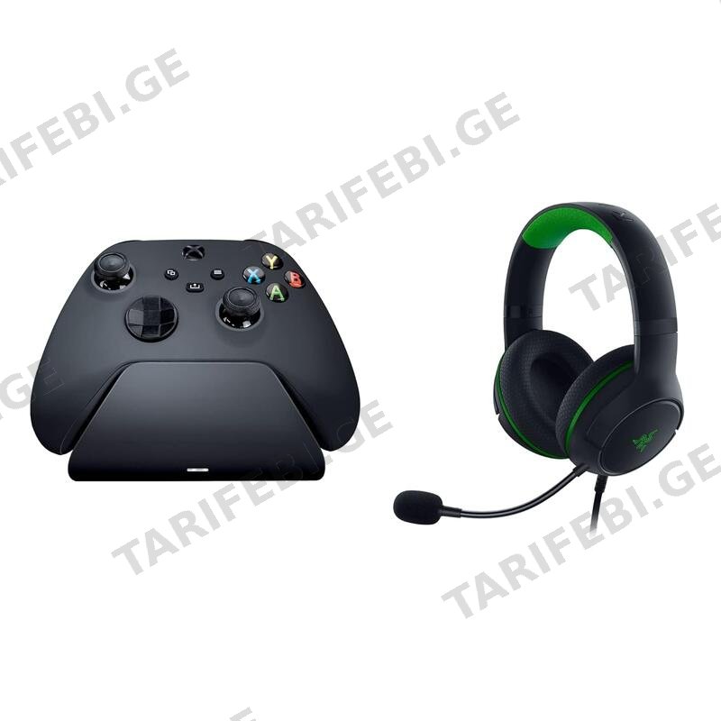 Razer Legendary Duo Bundle headset Kaira WL and quick charging stand for gamepads for Xbox / RZ82-03480100-B3M1
