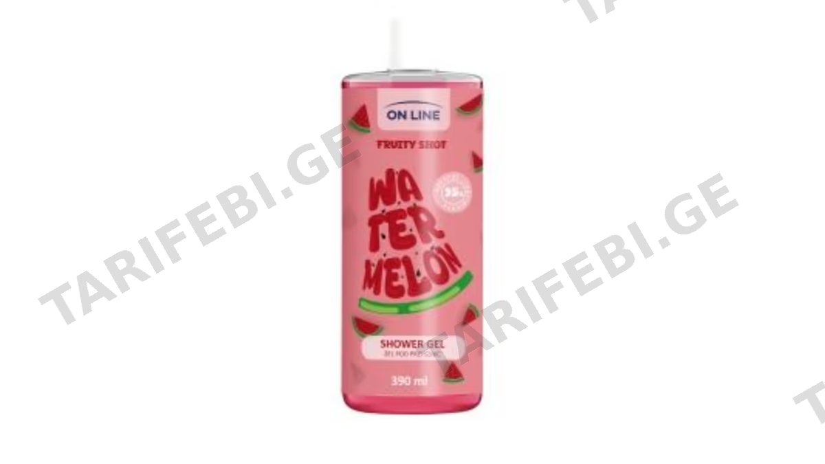 ონ ლაინ შხაპის გელი 2397 FRUITY SHOT საზამთრო 390მლ