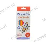 ფერადი ფანქარი 12ფ. BAMBERG Hexagonal BM58712