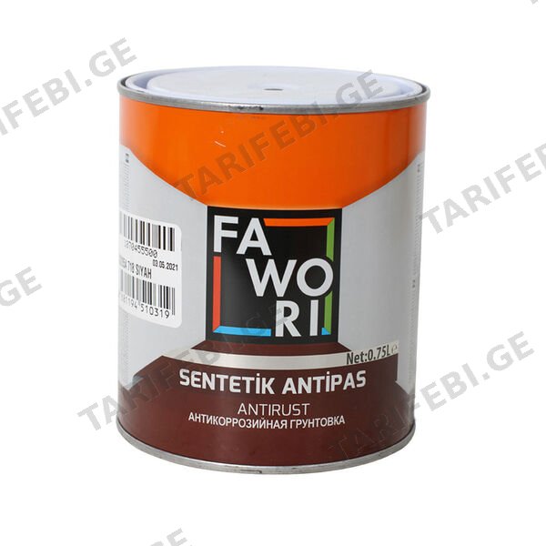 0,75ლ ანტიკოროზიული საღებავი FWR ANT.S02054 718 SIYAH 0.75LT