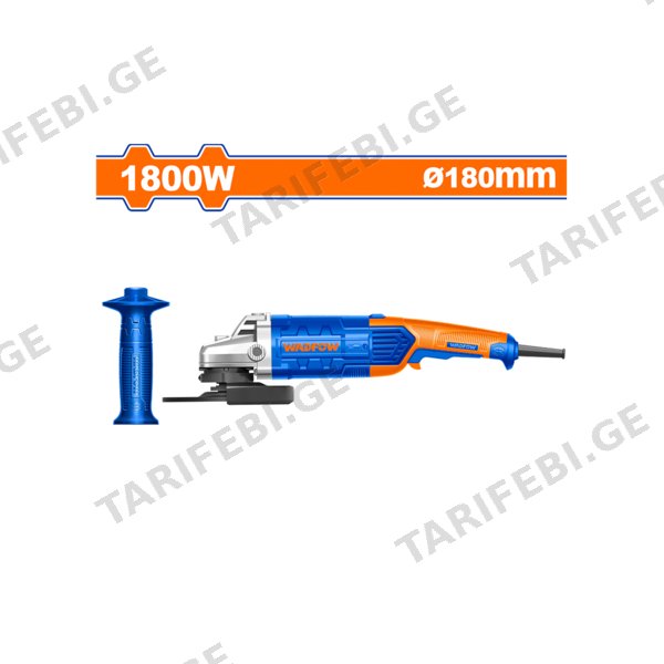 ელექტრო კუთხსახეხი 1800W-180 მმ (WAG851801) WADFOW