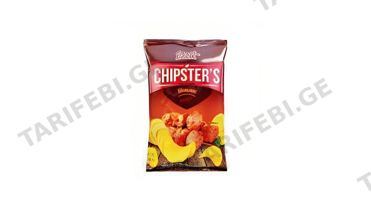 CHIPSTERS ჩიფსი ნატურ.მწვადი-110გრ