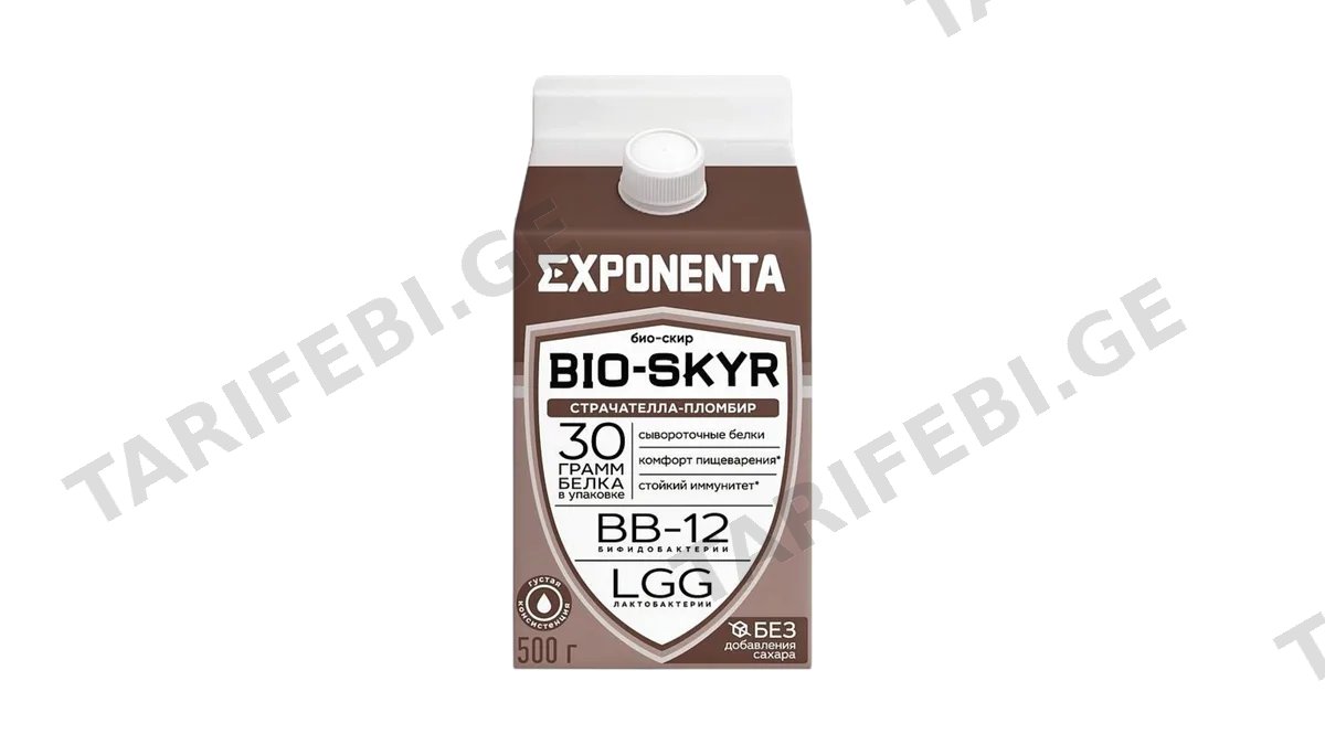 პროტეინ სასმელი "EXPONENTA" BioSkyr სტრაჩატელა-პლომბირი 500გ