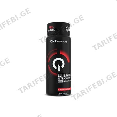 ქიუენთი-QNT-ენერგიის მოსამატებელი Elite N.0.+ Pre Workout ალუბალი/ყურძნის არომატ